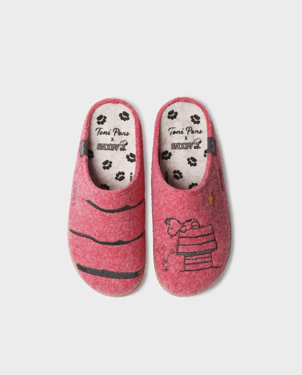 Slippers tipo zueco de Snoopy para mujer en fieltro  | SNOOPY - Image 4
